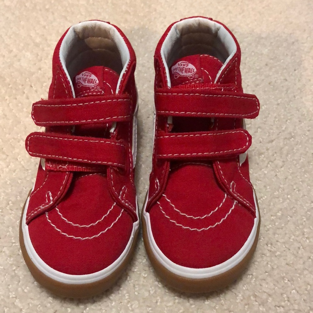 Vans off the Wall little boys high tops.